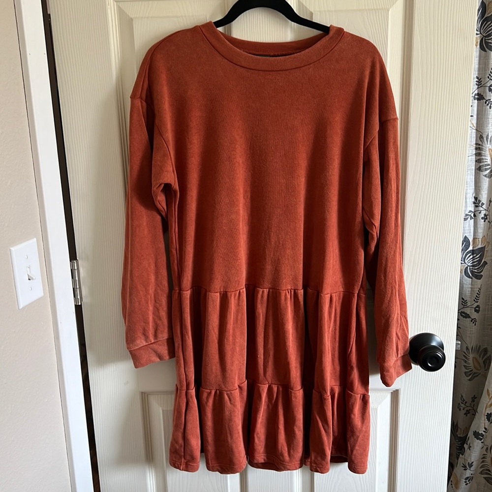 Burnt Orange Wild Fable Long Sleeve Dress